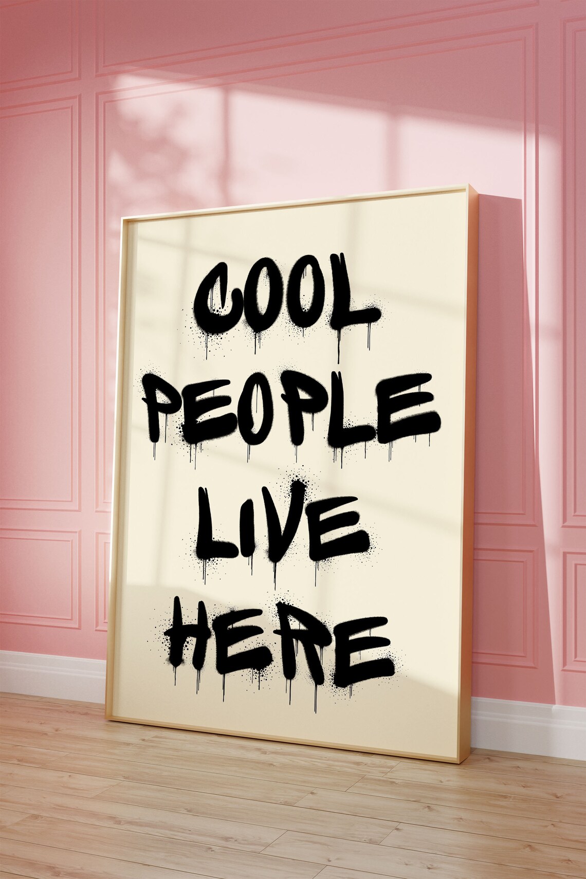 Cool People Live Here Graffiti Quote Art Print - Image 3