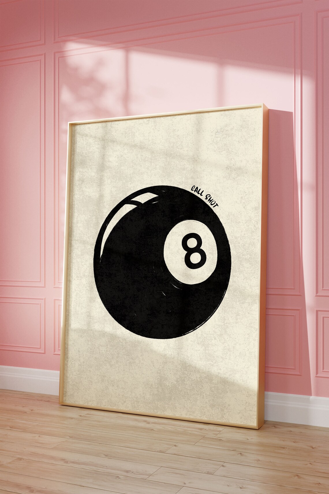 8 Ball Vintage Pool Ball Poster, Bar Cart Decor - Image 3