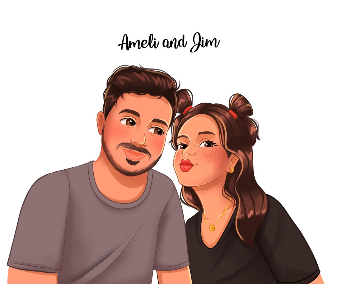Family Hug Cartoon Animation Style Custom Portrait Illustration Poster - Image 8