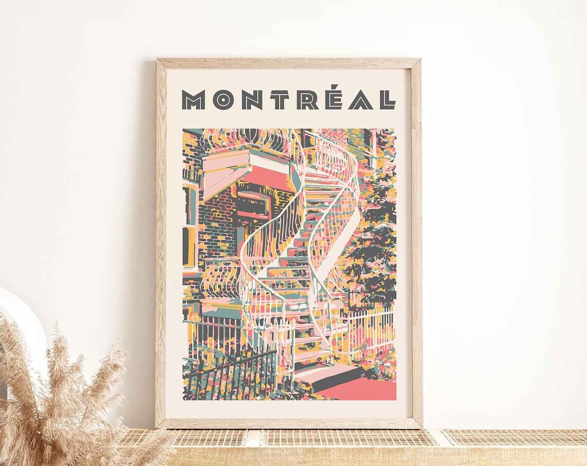 Montreal Vintage Travel Poster Art Print