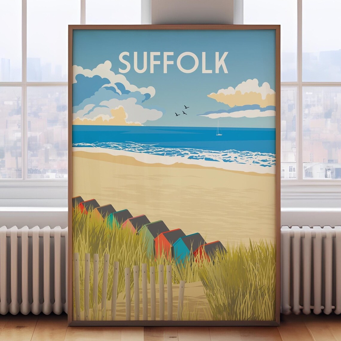 Suffolk Travel Poster, Vintage Southwold Print