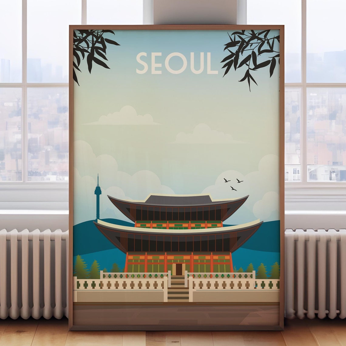 Seoul Travel Print Seoul Travel Poster Seoul Poster South Korea Travel Poster South Korea Poster Seoul Print South Korea Travel Print