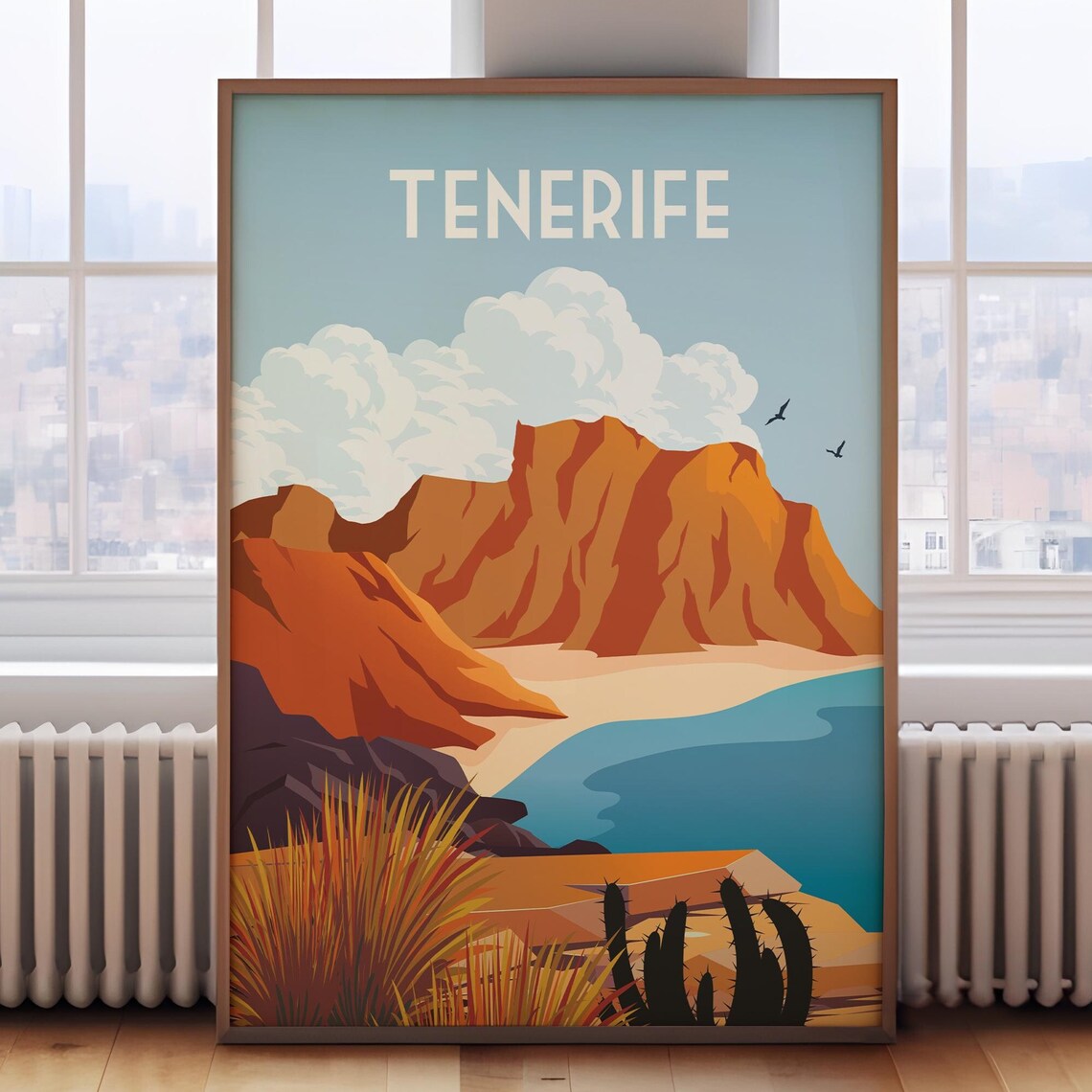 Tenerife Travel Poster, Canary Islands Art Print