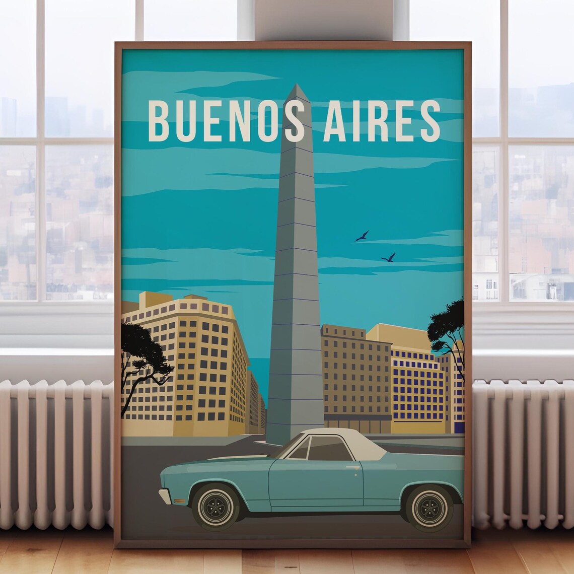 Buenos Aires Travel Poster, Argentina Art Print