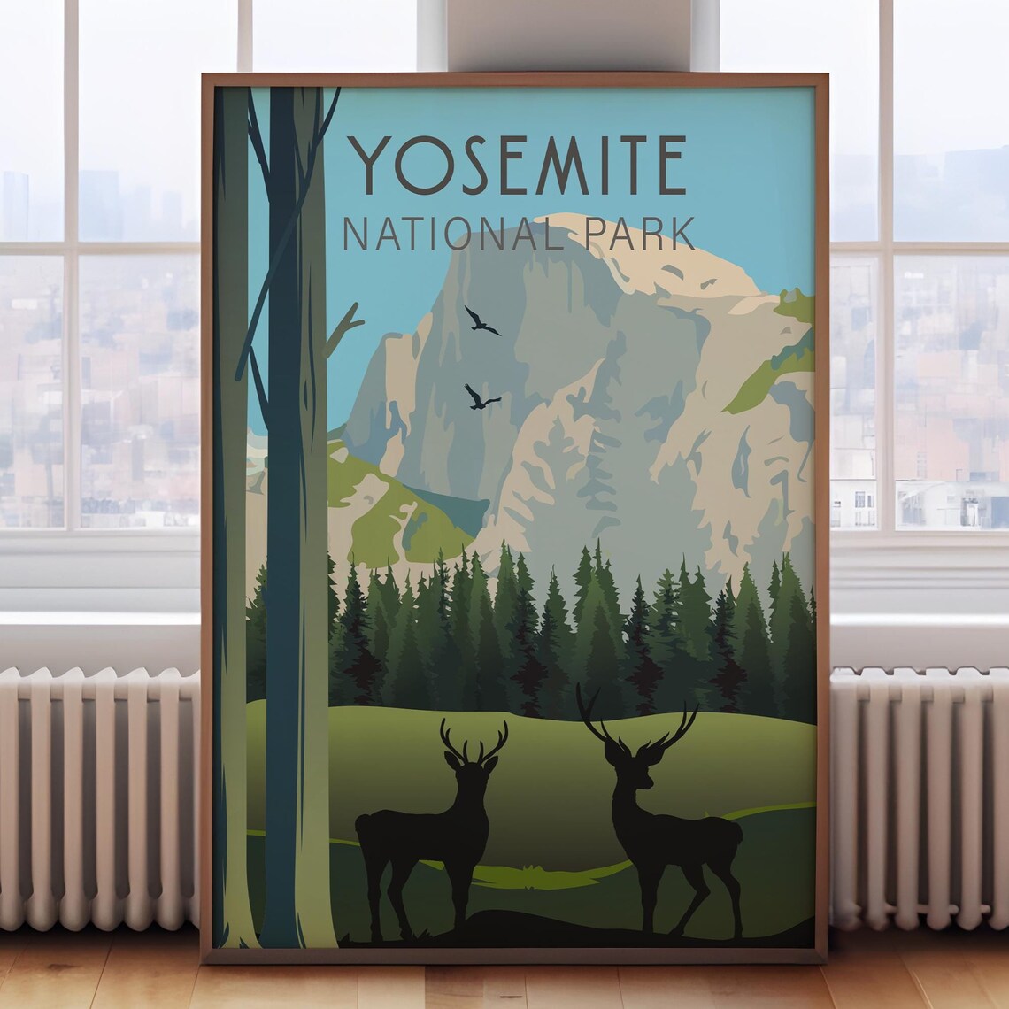 Yosemite National Park Travel Poster, Wall Art Print