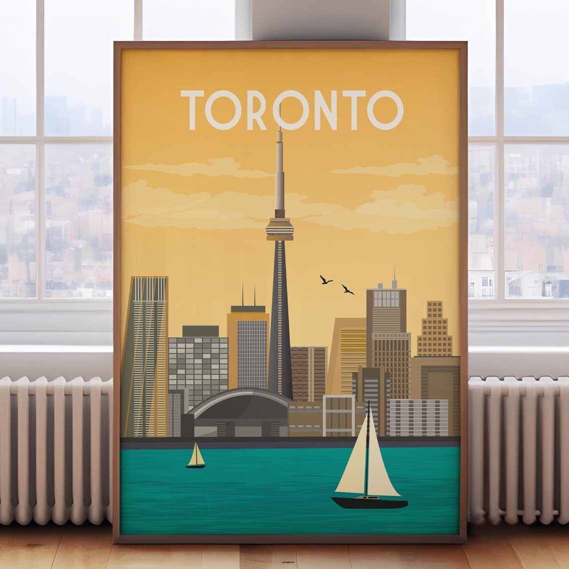 Toronto Retro Travel Poster, Vintage Canada Art Print