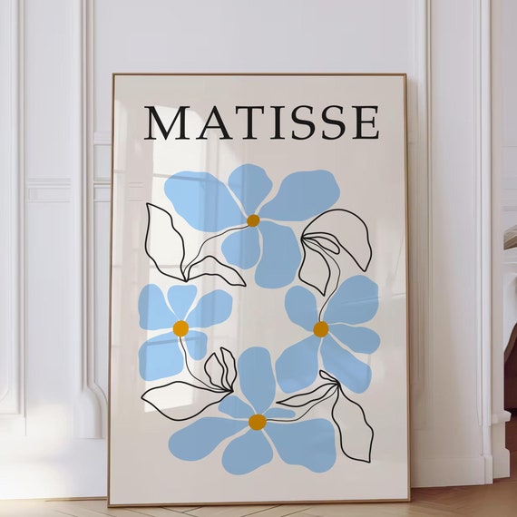 Matisse Print, Pastel Blue Bedroom Art Print