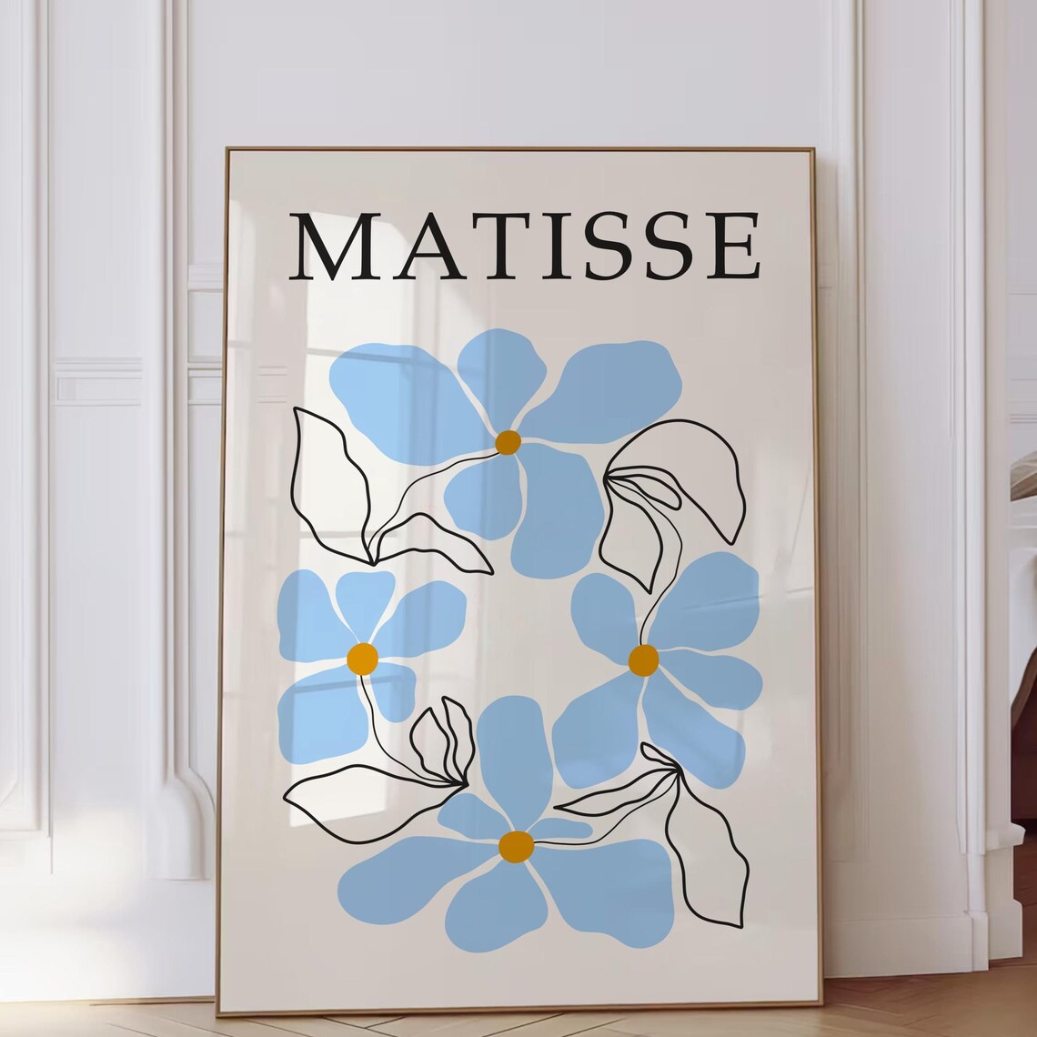Matisse Print, Pastel Blue Bedroom Art Print