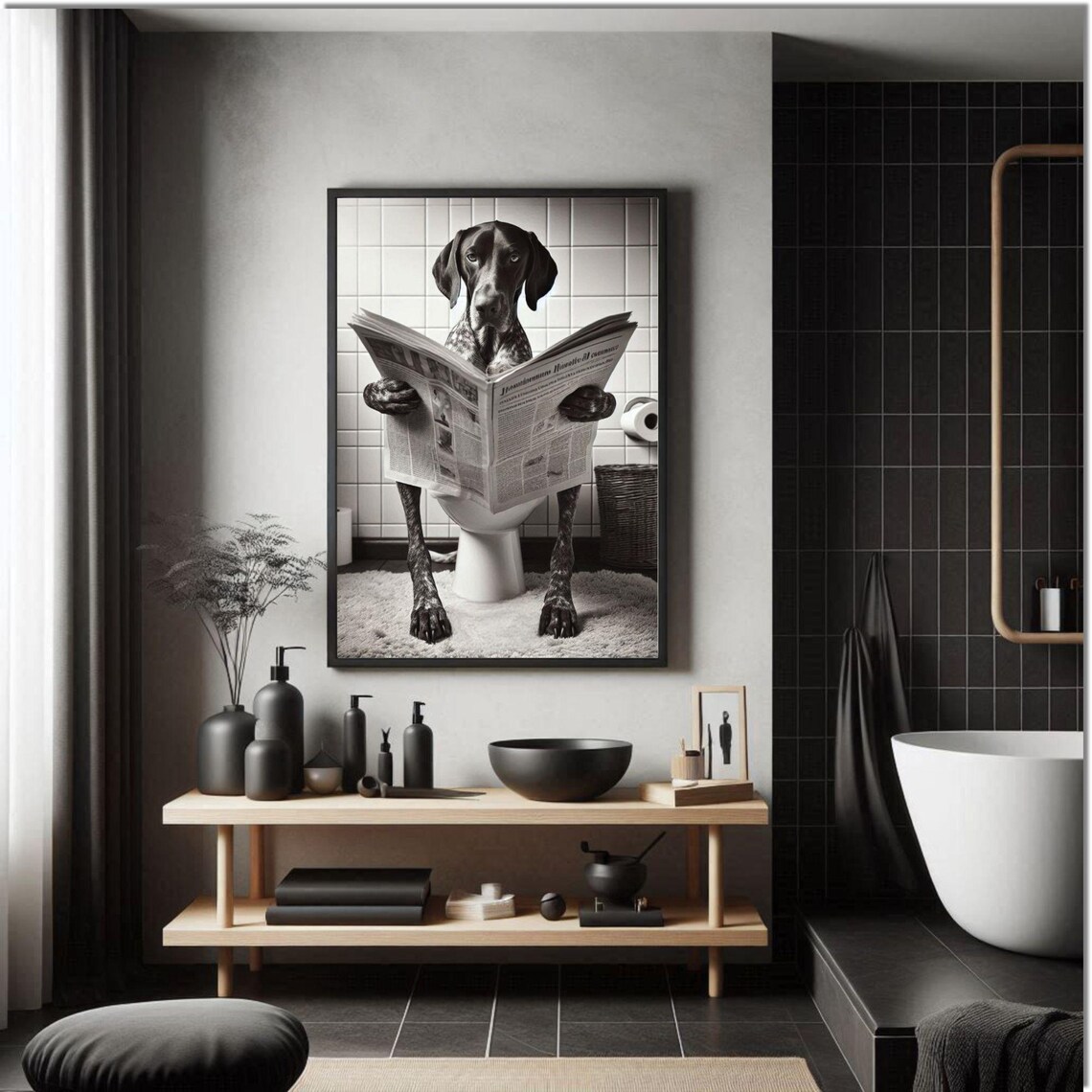 Funny German Shorthaired Pointer Bathroom Decor - Image 3