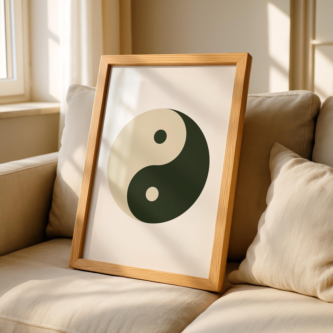 Ying And Yang Poster, Boho Minimalist Zen Art