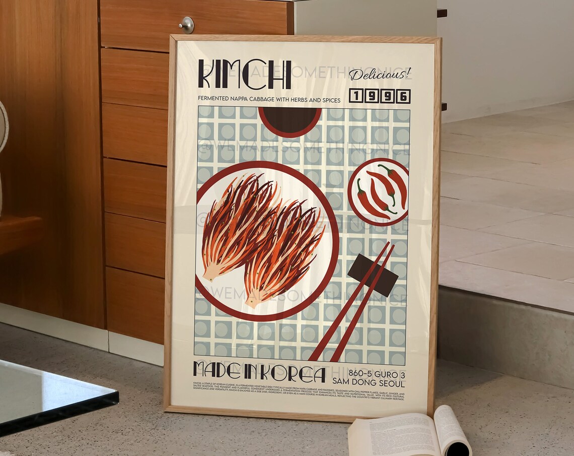 Kimchi Kitchen Art Print, Modern Japanese Food - Image 2