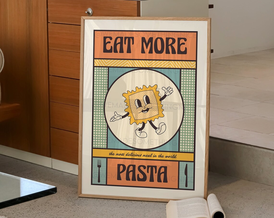 Pasta Poster, Kitchen Art Print for Dining Spaces - Image 2