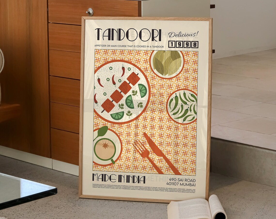 Tandoori Retro Kitchen Travel Poster - Image 2