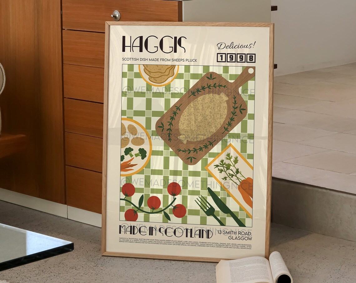 Haggis Retro Food Poster Print, Modern Kitchen - Image 2