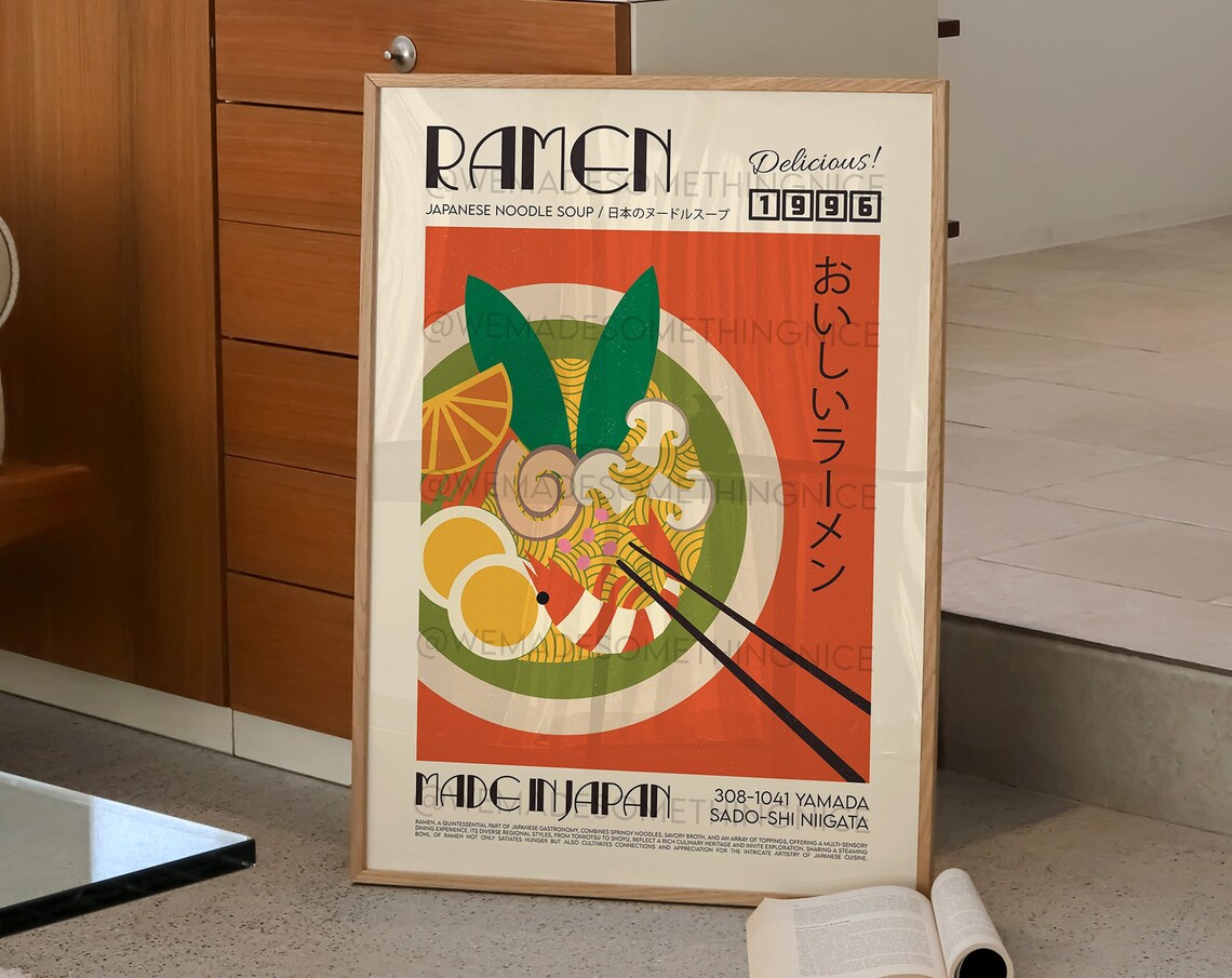Ramen Kitchen Art Print, Japanese Food Poster - Image 2