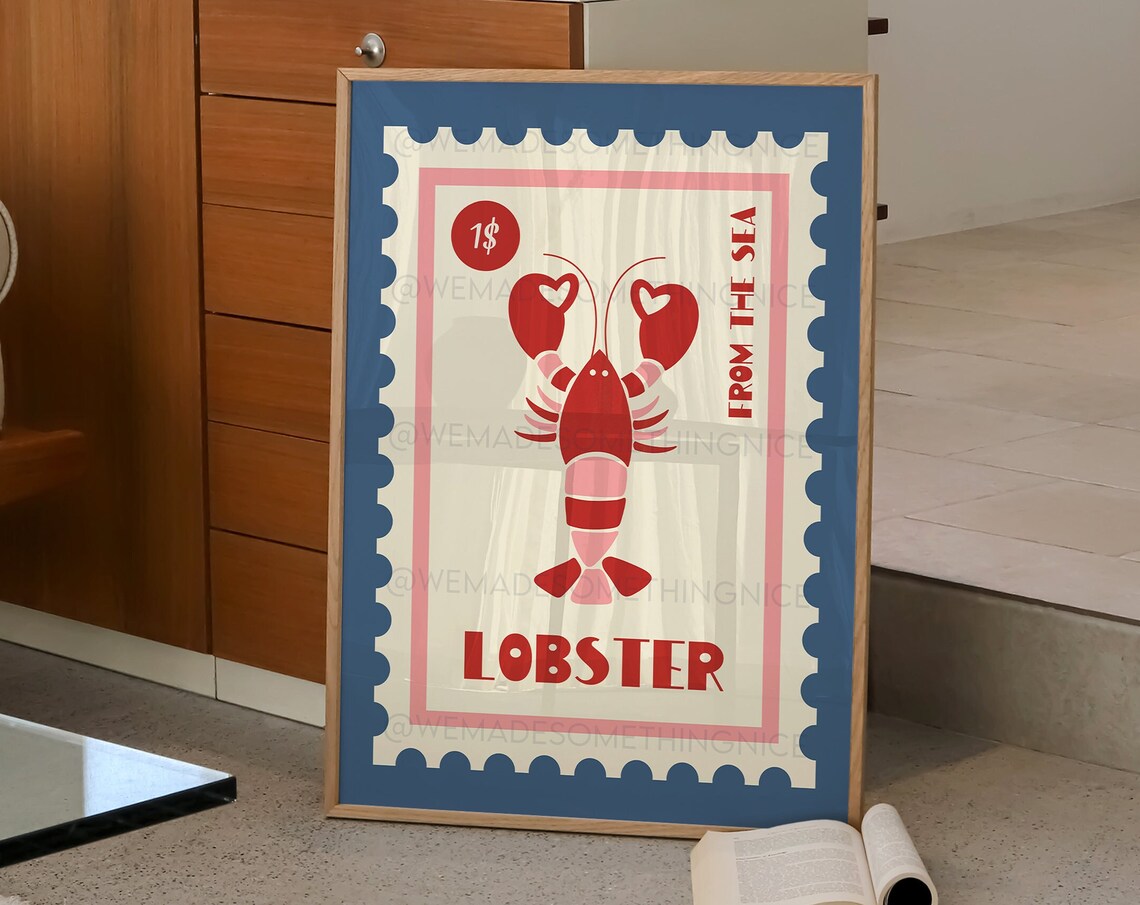 Lobster Print, Vintage Coastal Kitchen Art - Image 4