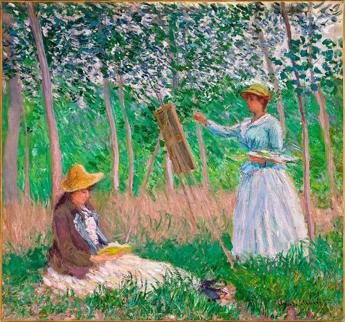 Claude Monet In the Woods at Giverny 1887 Painting Scene Poster - Image 2