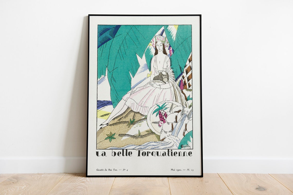 Charles Martin La Belle Torquatienne 1920 Fashion Art Deco Poster - Image 3