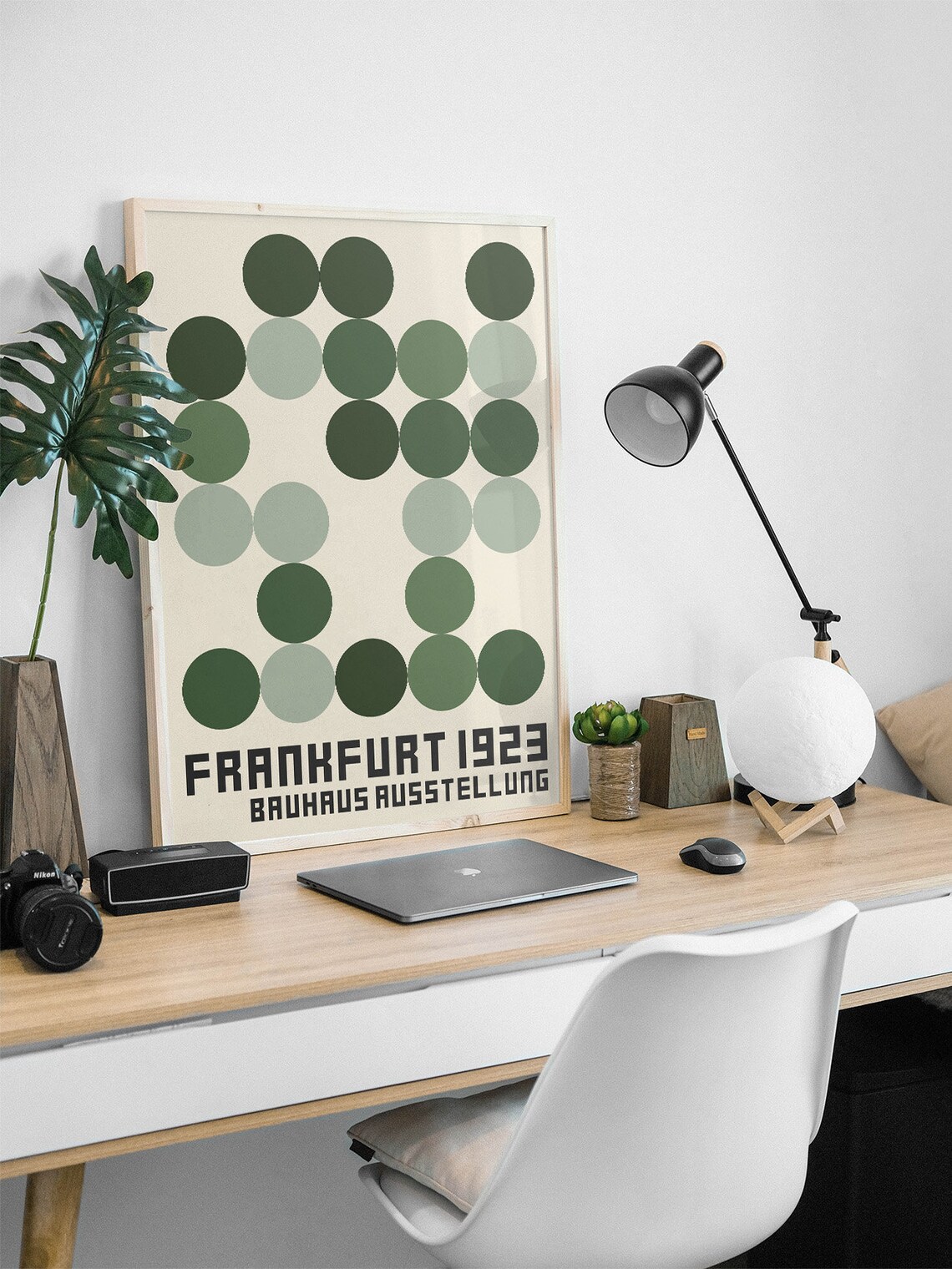 Bauhaus Ausstellung Frankfurt 1923 Green Dots Mid Century Poster - Image 3