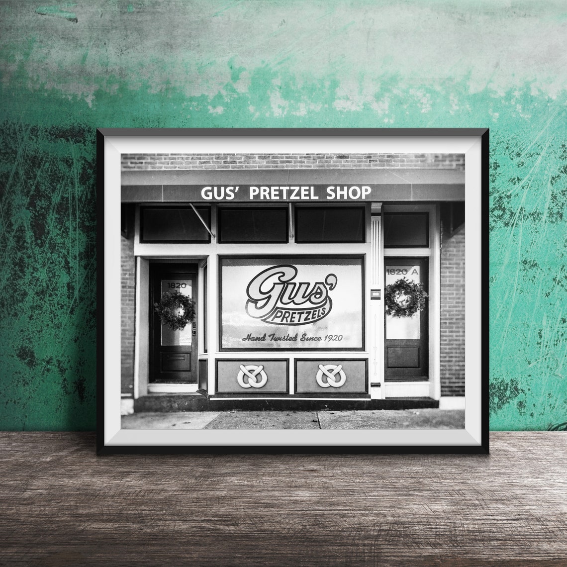 Gus' Pretzel Shop Historic Storefront Hand Twisted Since 1920 Poster - Image 2
