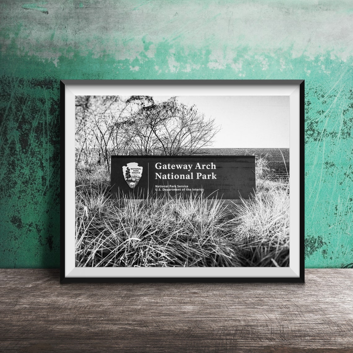 Gateway Arch National Park Entrance Sign St Louis Winter Poster - Image 2