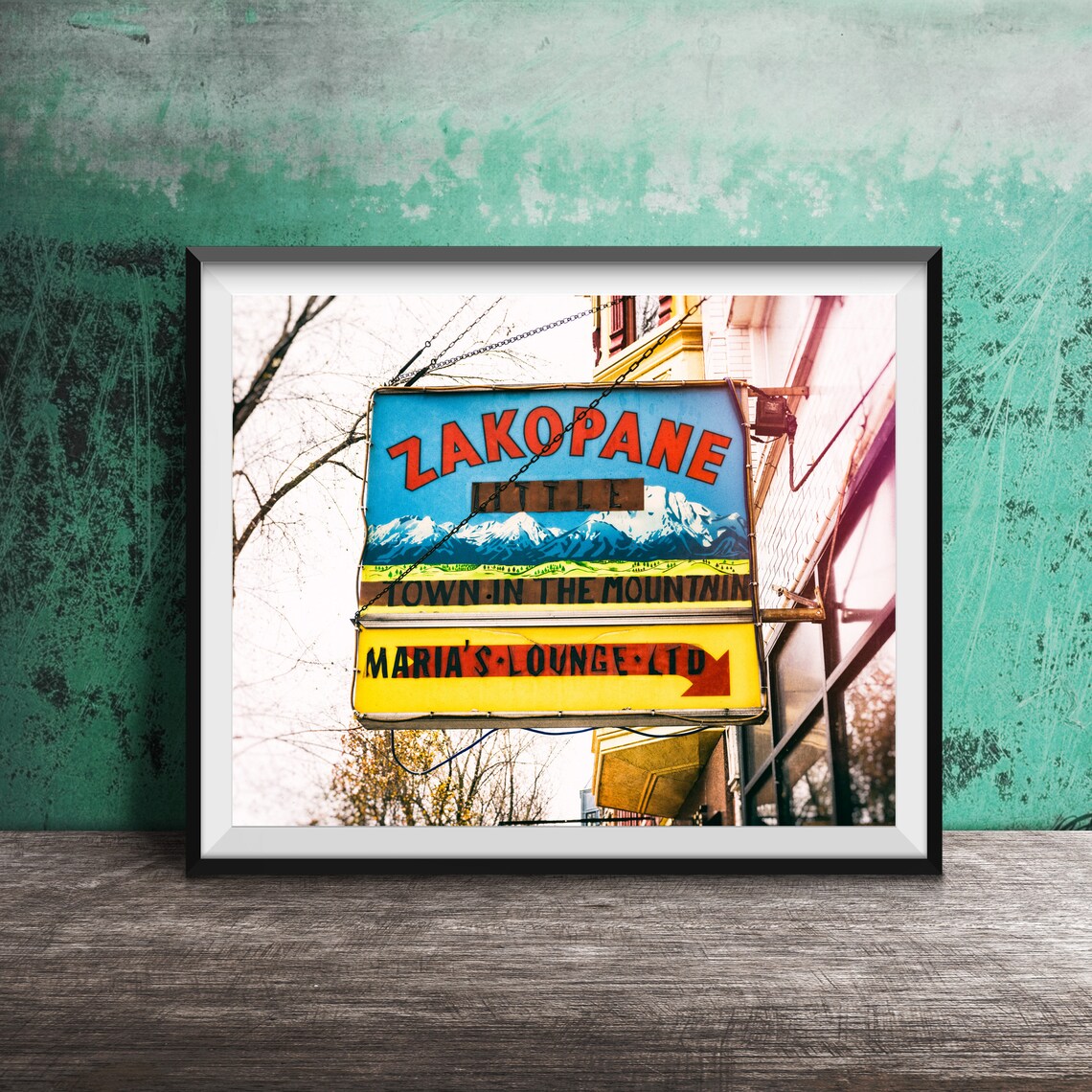 Zakopane Maria's Lounge Chicago Polish Mountain Bar Sign Poster