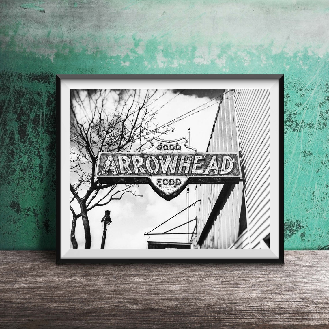 Arrowhead Good Food Vintage Yellow Retro Blade Sign Photo Poster - Image 2