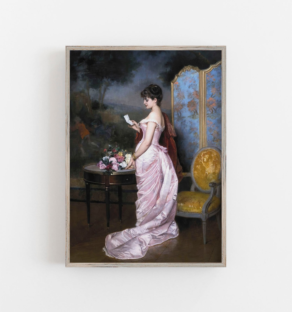 Love Letter Woman Portrait, Vintage Victorian Art Print