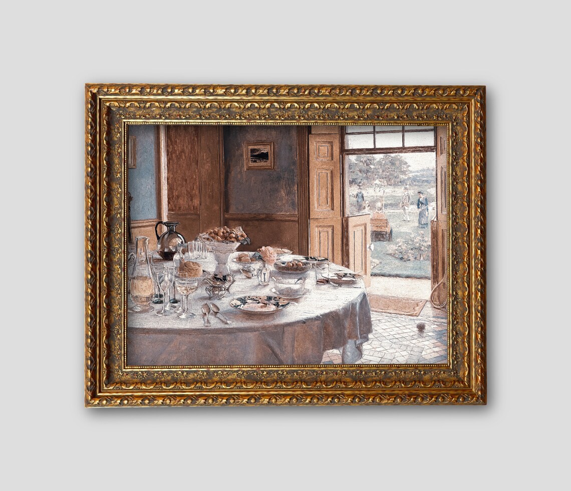 Breakfast Table Vintage Farmhouse Food Art Print - Image 4