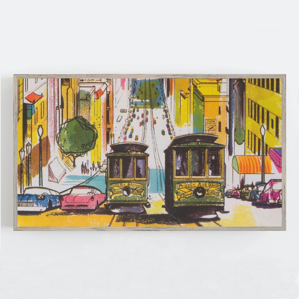San Francisco Cable Cars Retro Travel Poster - Image 2