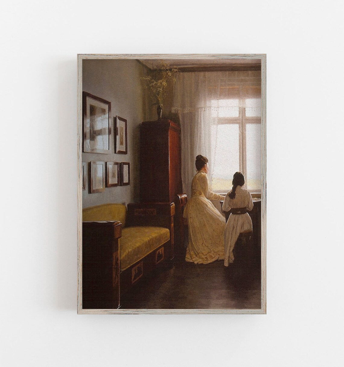 Mother and Daughter Vintage Portrait Art Print - Image 2