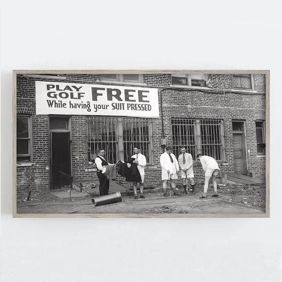 Golf Frame TV Art, Vintage Golf Humor Print