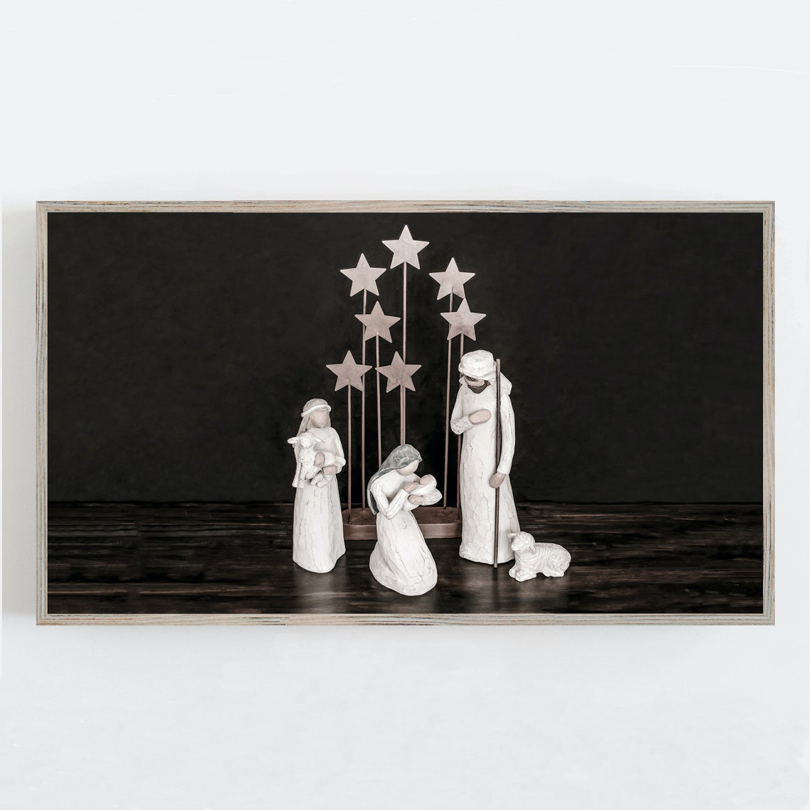 Nativity Scene Ceramic Figurines Christmas Religious Wall Art - Image 2