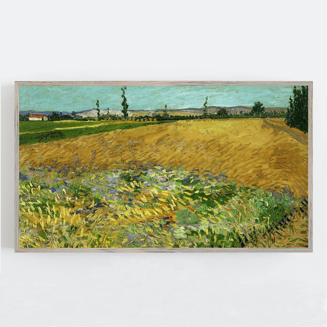 Van Gogh Golden Wheat Field Farm Landscape Reproduction Poster - Image 2
