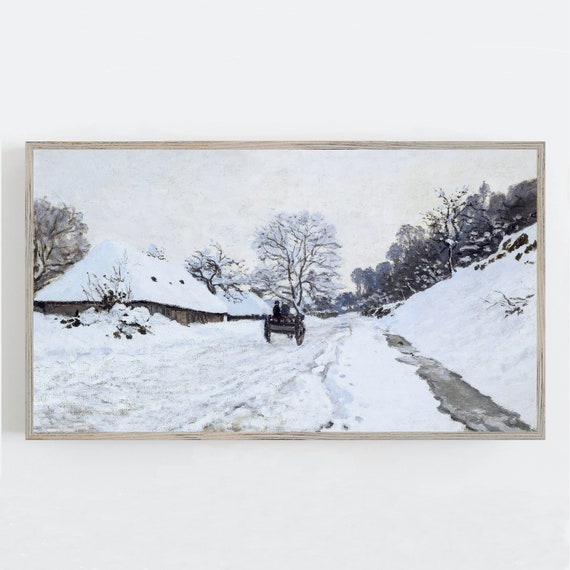 Winter Frame Tv Art Vintage Wall Art Winter Wall Art Modern Farmhouse Wall Decor Rustic Decor Frame Tv Art