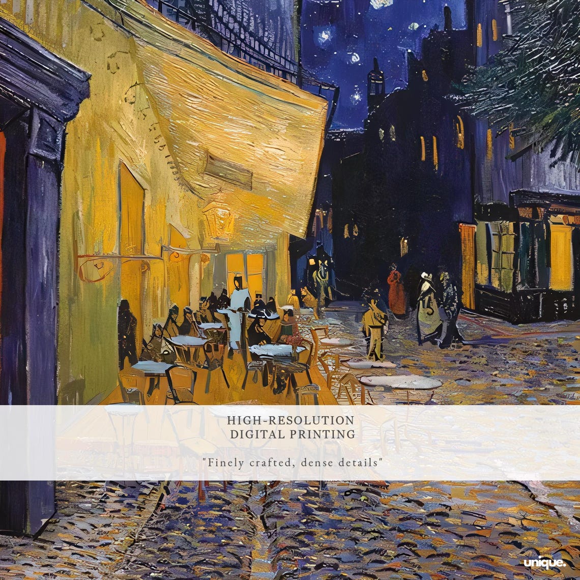 Vincent van Gogh Cafe Terrace at Night 1888 Starry Sky Poster - Image 2