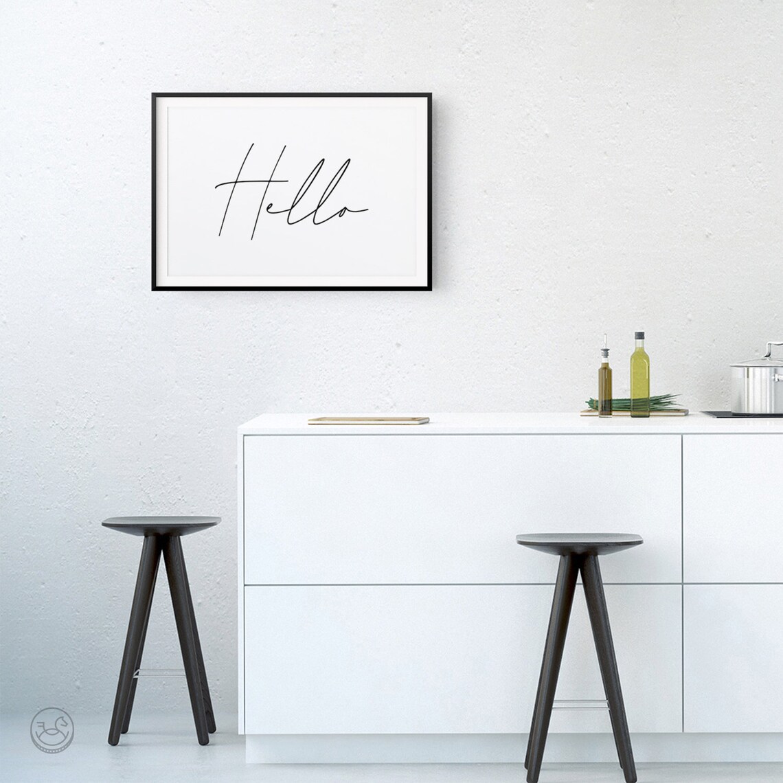 Hello Minimalist Typography Art Print, Scandinavian - Image 2