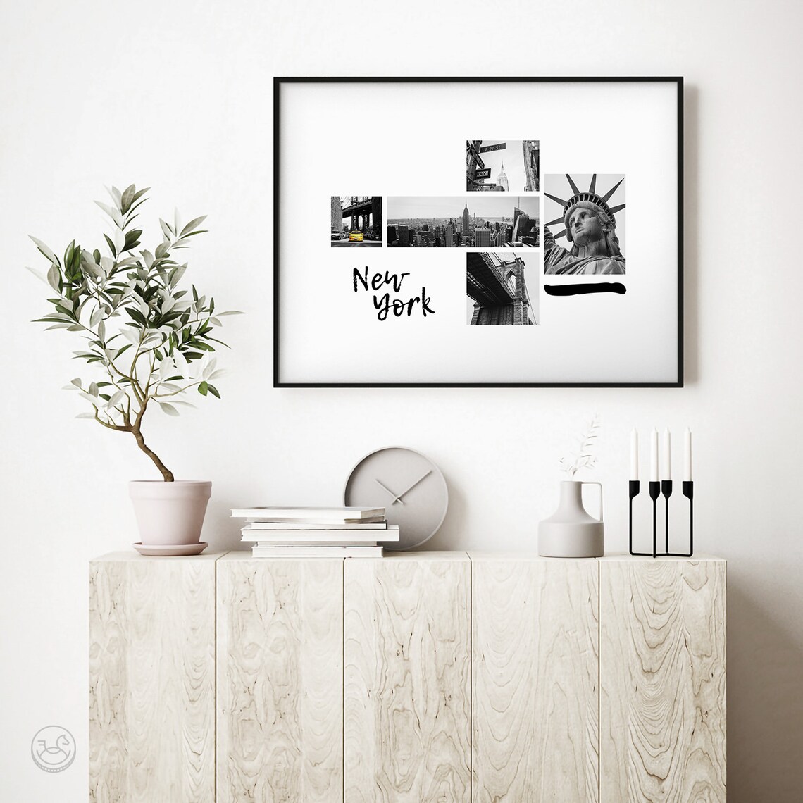 New York City Photo Montage Statue Of Liberty Skyline Poster - Image 3