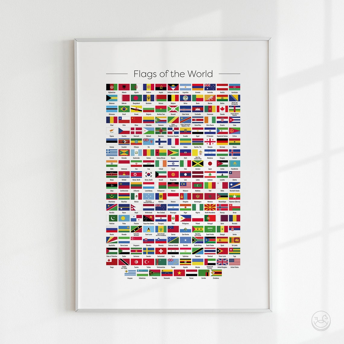 Flags Of The World Countries Complete Country Flag Chart Poster - Image 3