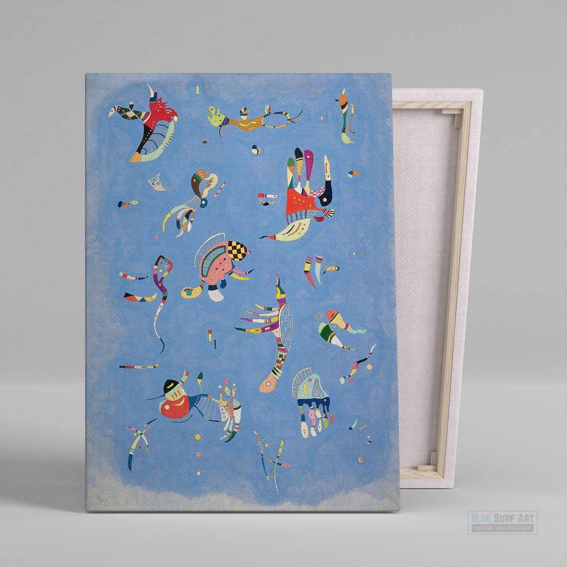 Wassily Kandinsky Sky Blue Playful Abstract Creatures Art Poster
