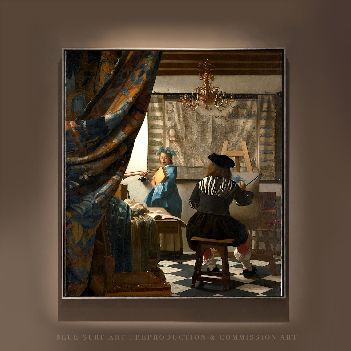 Johannes Vermeer The Art of Painting Classic Studio Scene Poster