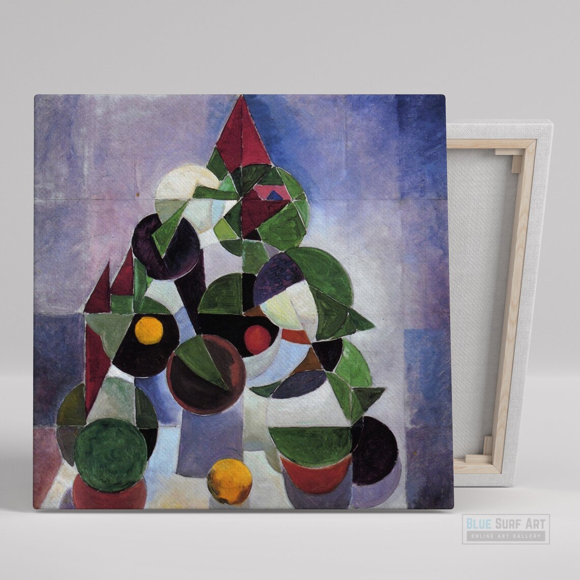 Kazimir Malevich Cubist Circles Green Black Faceted Abstract Poster