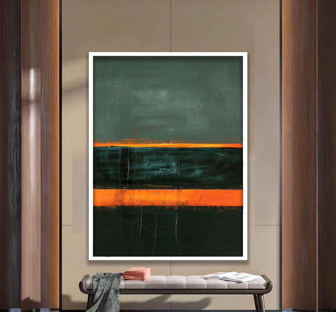 Mark Rothko Print Colorful Decor Orange Green Modern Decor March Rothko Art Ready To Hang - Image 2