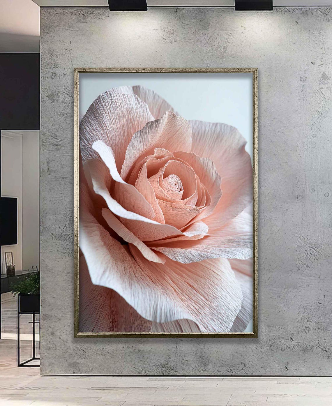 Soft Pink Rose Close Up Romantic Floral Photography Art Poster - Image 5