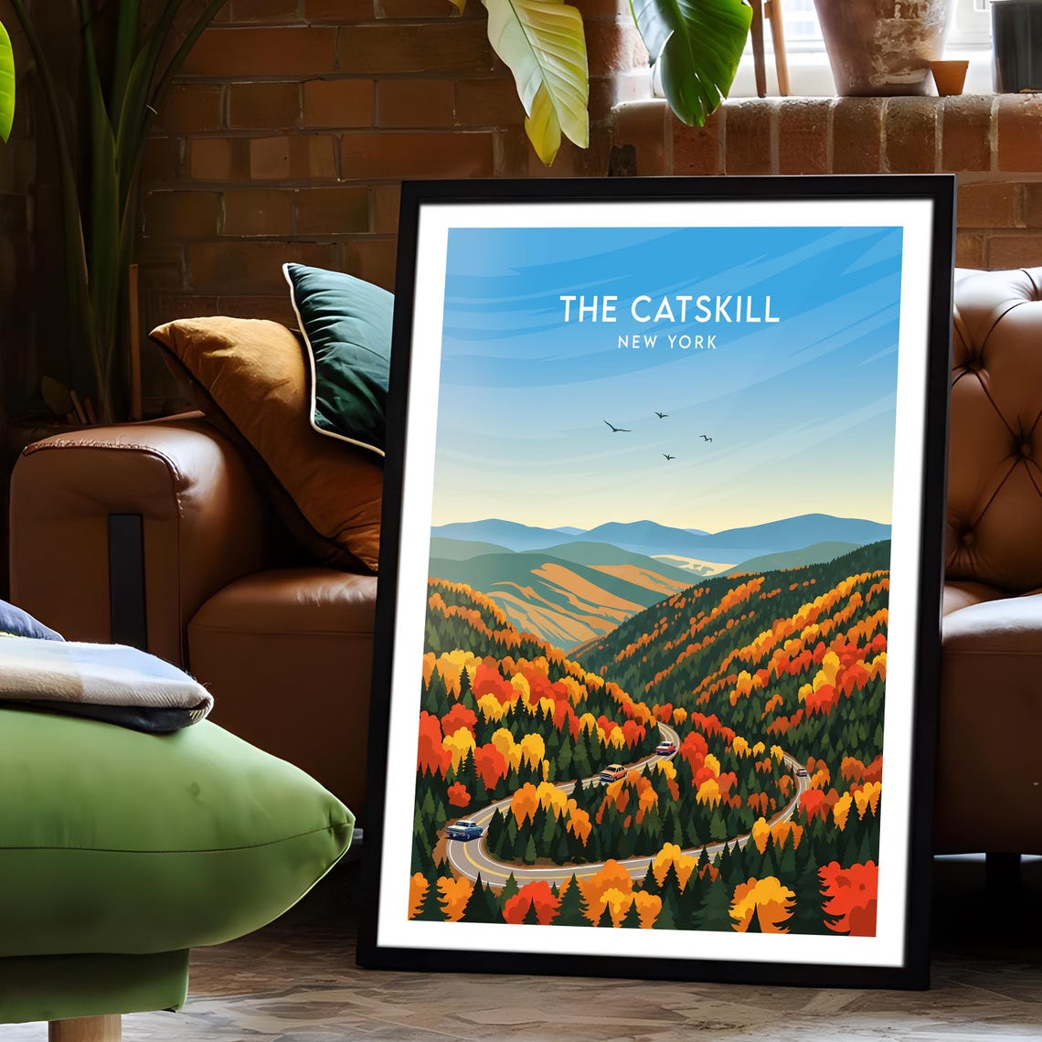 The Catskill New York Autumn Mountain Road Scenic Drive Poster - Image 3