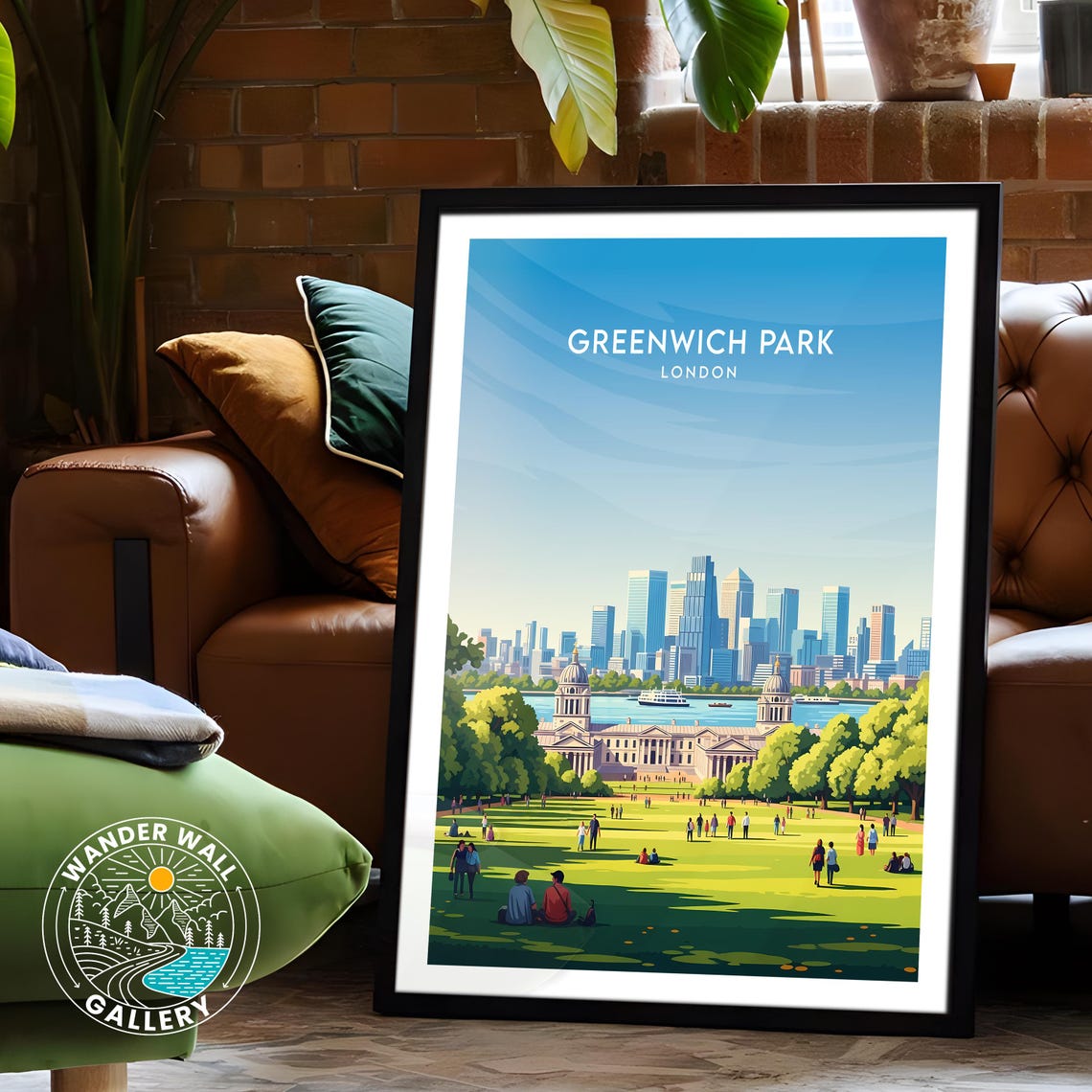 Greenwich Park London River View Old Royal Naval College Lawn Poster - Image 6