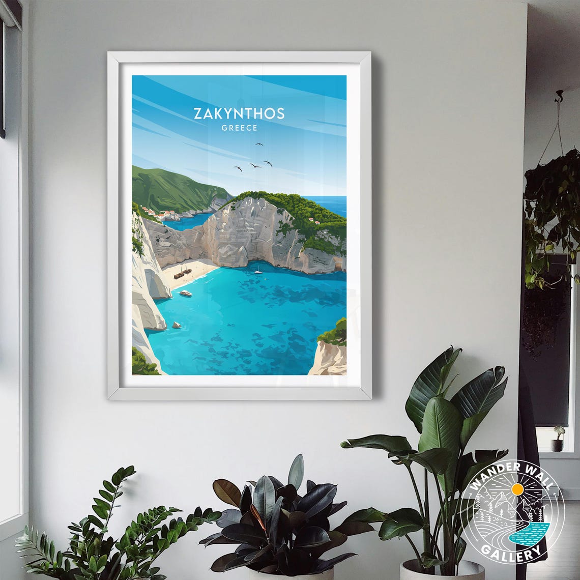 Zakynthos Greece Navagio Shipwreck Beach White Cliffs Poster - Image 3