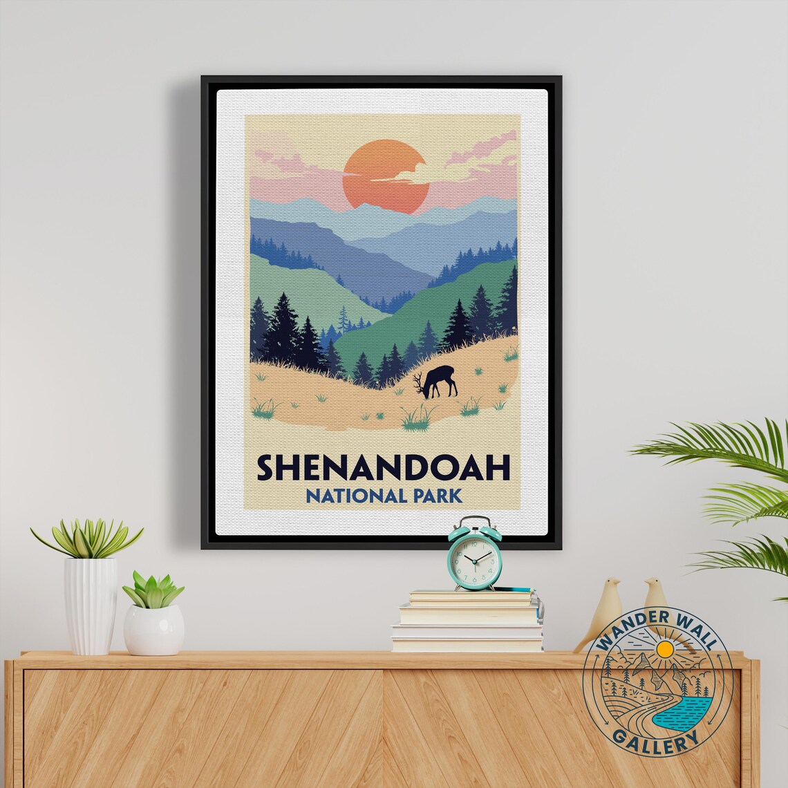 Shenandoah National Park Sunset Deer Blue Ridge Mountains Travel Poster - Image 5