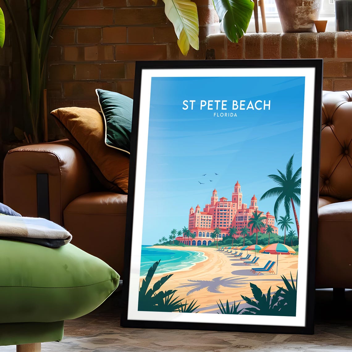 St Pete Beach Florida Beachfront Resort Palm Paradise Poster - Image 6