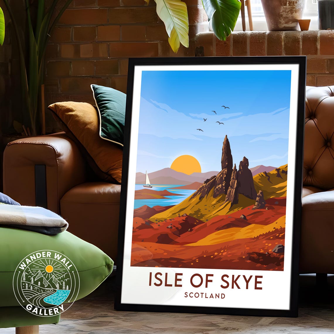 Isle of Skye Scotland Rocky Pinnacles Ram Golden Sunset Poster - Image 6
